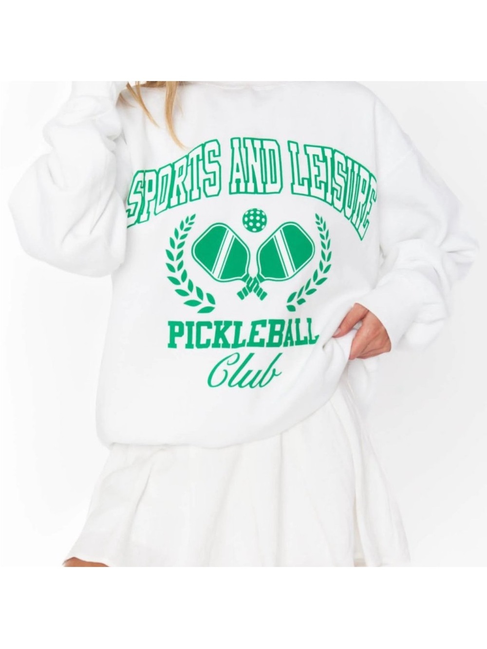 Show Me Your Mumu Stanley Oversized Pickleball Club Crewneck Sweatshirt M
